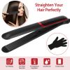 Hair Straightener Curling Iron 2 In 1 Twist Hair Straightener Ceramic Plate Hair Curler w/ Temperature Adjust LCD Display Glove
