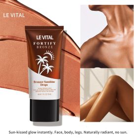 Bronzing Self-Tanner Lotion, Quick-Dry, Long-Lasting, Sunless Tanning For All Light Beige Tones, Vegan & Paraben-Free
