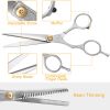 Professional Hair Cutting Scissors Set Hairdressing Salon Barber Shears Scissors w/ PU Leather Case