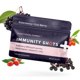 Elderberry & Goji Berry Immunity Shots Gummy Vitamins | 12-Pack