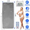 5.9x2.6FT Infrared Sauna Blanket for Home Sauna Bag Mat for Weight Loss Detox with 95-176℉Adjustable Temperature 1-60Mins Timer Remote Control