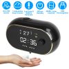 Automatic Soap Dispenser Wall Mounted Hand Free Liquid Foam Dispenser Touchless Infrared Sensor Sanitizer 450Ml with Clock Temperature USB Rechargeabl