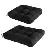 Rocking Chair Cushion 2 Pieces Back Seat Sets with Non-Slip Ties Polyester Fiber Filling Comfortable for Indoor Home Office Car