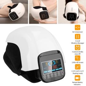 Knee Massager - Air Bag Multi-Frequency Vibration & Heating Function, HD Screen Control, Rechargeable USB, Adjustable Strap - Relieves Knee Pain For A