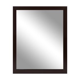 Wall Mount Mirror 11.8x15.7Inch Wood-Like Frame Rectangle Modern Hanging Mirror for Bathroom Bedroom Living Room (Option: Black_30_40CM)