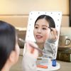 22 LED Lights Rechargeable Cosmetic Mirror 180° Rotation Makeup Mirror Touch Control Dimmable Vanity Mirror
