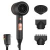 1800W Hair Dryer Portable Compact Hair Blow Dryer with Cool/Warm/Hot Wind with Diffuser Concentrator/Comb Nozzle ALCI Plug Overheat Protection for Wom