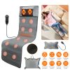 Full Body Electric Massage Mat with Heat Vibration Massage Pad Cushion Back Massage Mattress Chair Pad with Neck Massage Pillow with 10 Vibration Moto