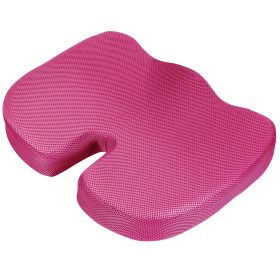 Seat Cushion Coccyx Orthopedic Memory Foam Cushion Tailbone Hip Support Chair Pillow for Office Car Seat (Option: HPink)