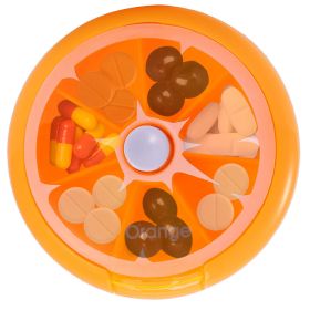 Weekly Pill Organizer 7 Day Pill Planner BPA Free Pill Box Case with 7 Compartments for Vitamins Medication Supplements (Option: ORG)