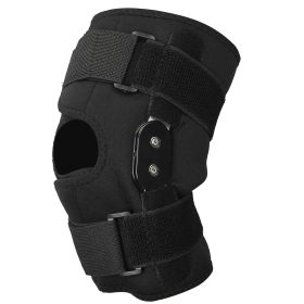 Sport Knee Brace Adjustable Open Patella Knee Support Compression Knee Wrap For Running Climbing Pain Relief Recovery of Injured Knee (Option: KneeBraceSleeveXL)