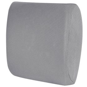 Lumbar Support Pillow Memory Foam Back Cushion with 3D Mesh Cover for Car Office Chair (Option: Grey)