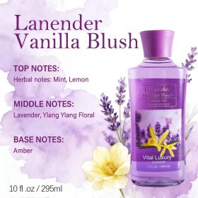 12 Scents,9.98 Oz. Unisex Shower Gel,body Wash. Large Size, Gently Cleanses And Moisturizes, Enriched With Aloe Vera And Vitamin E. Floral, Fruity, An (Option: Lavender Vanilla)