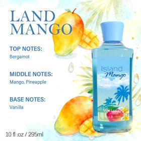 12 Scents,9.98 Oz. Unisex Shower Gel,body Wash. Large Size, Gently Cleanses And Moisturizes, Enriched With Aloe Vera And Vitamin E. Floral, Fruity, An (Option: ISLAND MANGO)