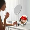 30X Magnifying Mirror With Light 3 Colors Dimmable Brightness Included Tweezer Scissor Travel Magnifying Makeup Mirror with Suction Cup 360° Adjusta