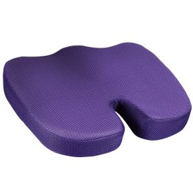Seat Cushion Coccyx Orthopedic Memory Foam Cushion Tailbone Hip Support Chair Pillow for Office Car Seat (Option: Purple)