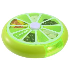 Weekly Pill Organizer 7 Day Pill Planner BPA Free Pill Box Case with 7 Compartments for Vitamins Medication Supplements (Option: GRN)