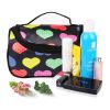 Travel Makeup Bag Portable Cosmetic Organizer with Cosmetic Mirror Waterproof Toiletry Wash Bag for Women