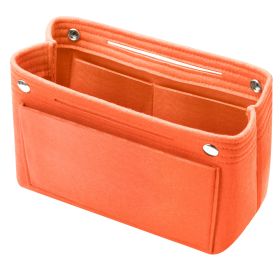 Felt Handbag Insert Organizer Purse Tote Shaper Bag in Bag Cosmetic Bag Handbag Purse Organizer (Option: Orange)