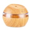 290ml Cool Mist Humidifier Ultrasonic Aroma Essential Oil Diffuser Wood Grain w/LED Light for Office Home Room Vehicle Study Yoga Spa